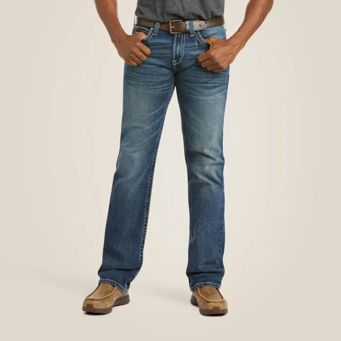 Ariat Denim Men M7 Rocker Stretch Coltrane Stackable Straight Leg Jean Silverton