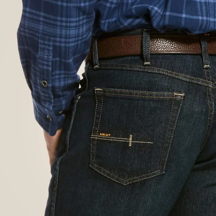 Ariat Denim Men Rebar M4 Relaxed DuraStretch Basic Stackable Straight Leg Jean Blackstone Ariat Denim Men Rebar M4 Relaxed DuraStretch Basic Stackable Straight Leg Jean Blackstone