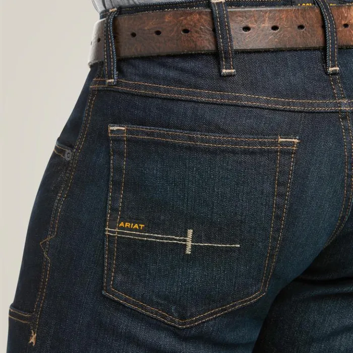 Ariat Denim Men Rebar M5 Straight DuraStretch Basic Double Front Stackable Straight Leg Jean Blackstone Ariat Denim Men Rebar M5 Straight DuraStretch Basic Double Front Stackable Straight Leg Jean Blackstone
