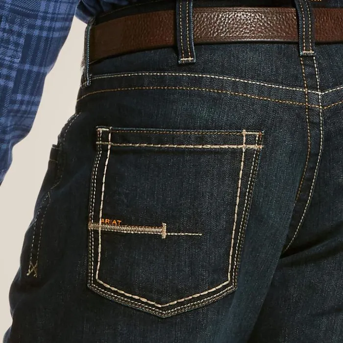 Ariat Denim Men Rebar M5 Straight DuraStretch Edge Stackable Straight Leg Jean Cobalt Ariat Denim Men Rebar M5 Straight DuraStretch Edge Stackable Straight Leg Jean Cobalt
