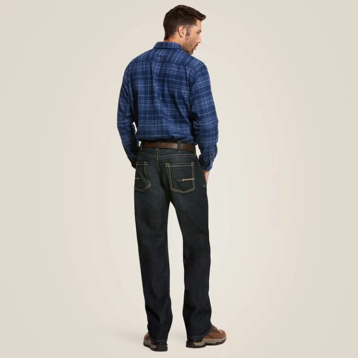 Ariat Denim Men Rebar M5 Straight DuraStretch Edge Stackable Straight Leg Jean Cobalt Ariat Denim Men Rebar M5 Straight DuraStretch Edge Stackable Straight Leg Jean Cobalt
