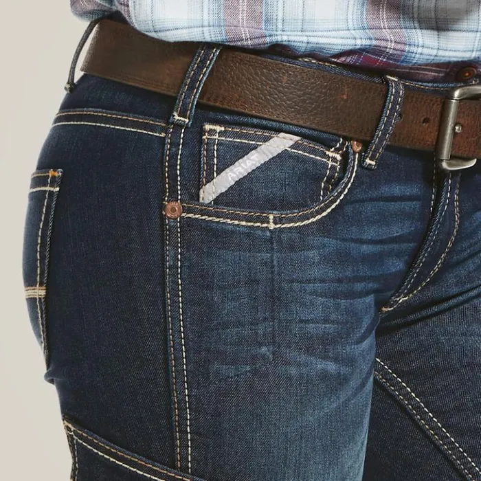Ariat Denim Women Rebar DuraStretch Riveter Boot Cut Jean Hallow Ariat Denim Women Rebar DuraStretch Riveter Boot Cut Jean Hallow