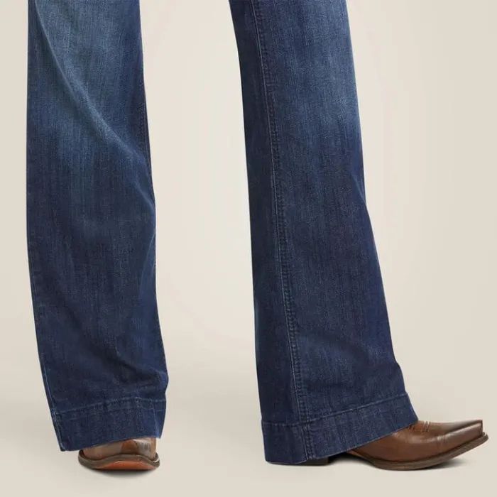 Ariat Denim Women Trouser Mid Rise Stretch Lucy Wide Leg Jean Pacific Ariat Denim Women Trouser Mid Rise Stretch Lucy Wide Leg Jean Pacific