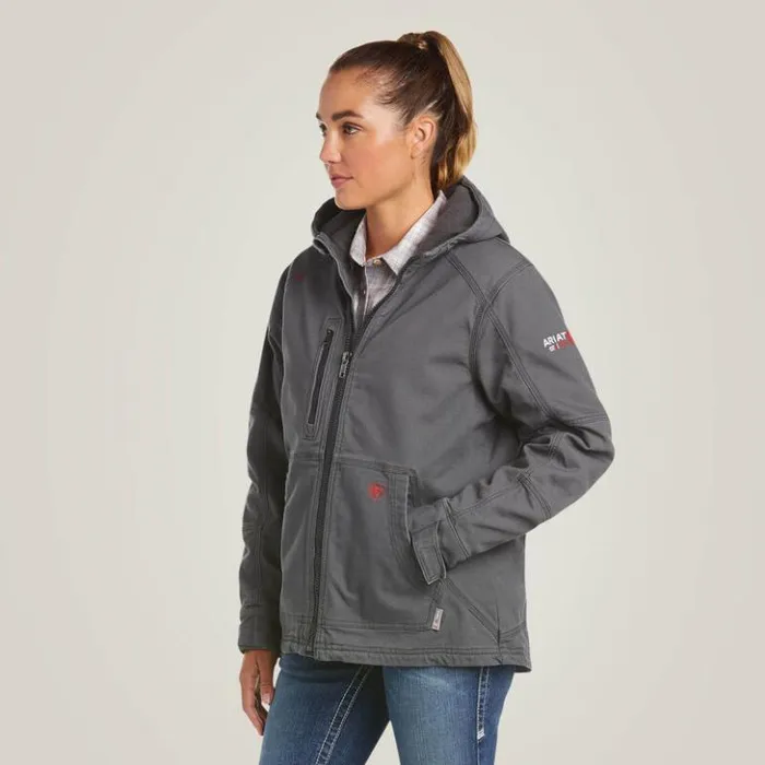 Ariat Flame Resistant Women FR DuraLight Stretch Canvas Jacket Iron Grey