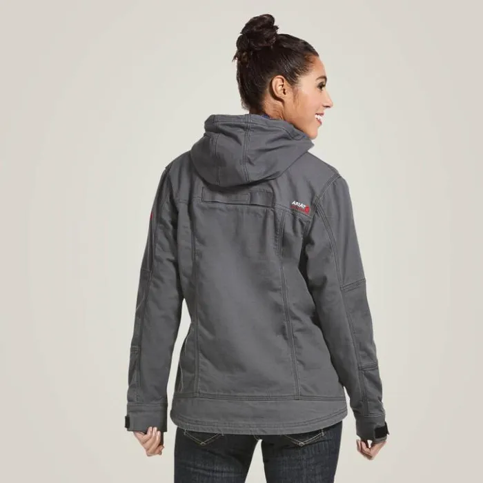 Ariat Flame Resistant Women FR DuraLight Stretch Canvas Jacket Iron Grey Ariat Flame Resistant Women FR DuraLight Stretch Canvas Jacket Iron Grey