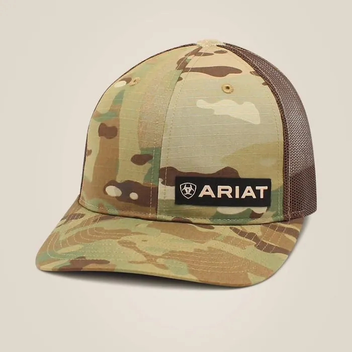 Ariat Hats and Caps Men Offset Logo Cap Camo