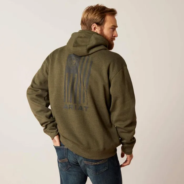 Ariat Sweatshirts and Hoodies Men Faded Hoodie Brine Olive Heather