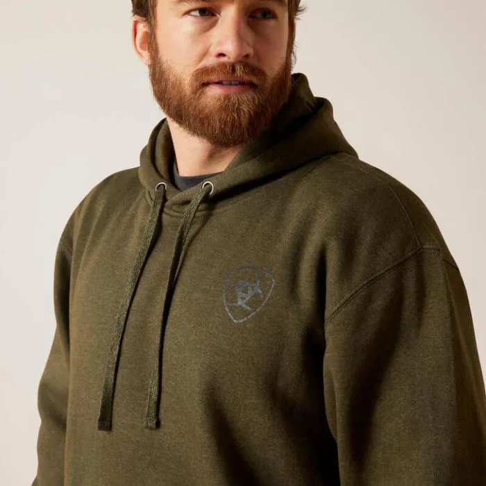 Ariat Sweatshirts and Hoodies Men Faded Hoodie Brine Olive Heather Ariat Sweatshirts and Hoodies Men Faded Hoodie Brine Olive Heather