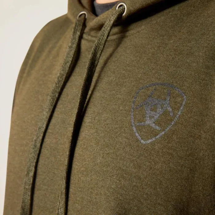 Ariat Sweatshirts and Hoodies Men Faded Hoodie Brine Olive Heather Ariat Sweatshirts and Hoodies Men Faded Hoodie Brine Olive Heather