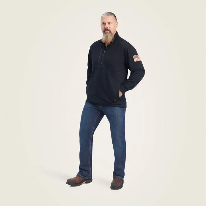 Ariat Sweatshirts and Hoodies Men FR Durastrech Fleece 12 Zip Job Shirt Black Ariat Sweatshirts and Hoodies Men FR Durastrech Fleece 12 Zip Job Shirt Black