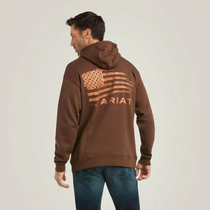 Ariat Sweatshirts and Hoodies Men Patriot 20 Sweatshirt Tandk Brown