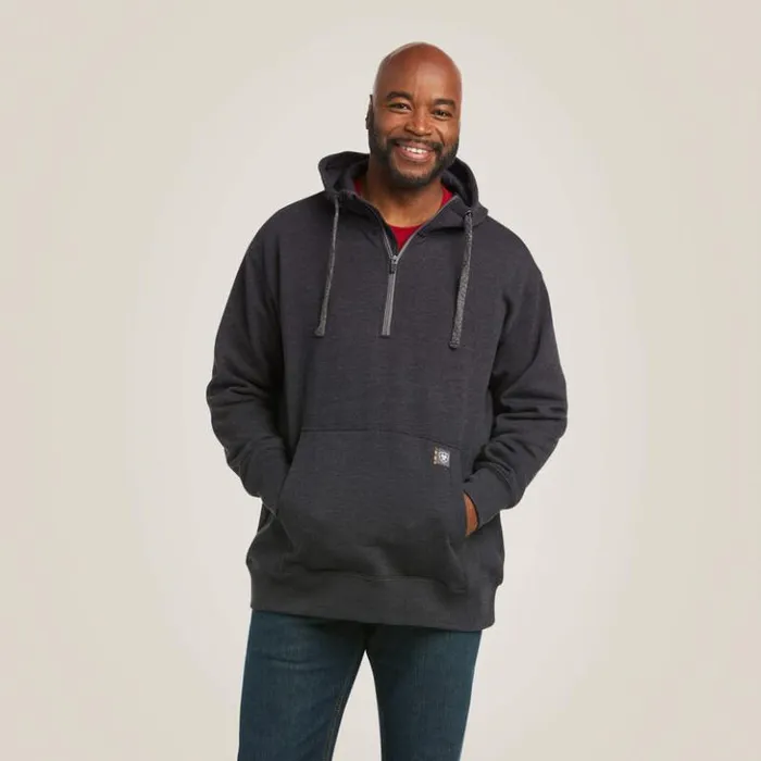 Ariat Sweatshirts and Hoodies Men Rebar Workman 14 Zip Hoodie Charcoal