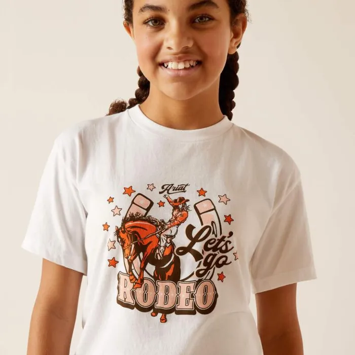 Ariat TShirts and Polos Kids Ariat Let039s Rodeo TShirt White Ariat TShirts and Polos Kids Ariat Let039s Rodeo TShirt White