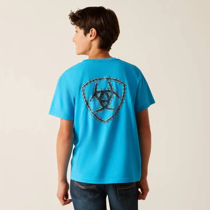 Ariat TShirts and Polos Kids Ariat Western Wire TShirt Turquoise Heather Ariat TShirts and Polos Kids Ariat Western Wire TShirt Turquoise Heather
