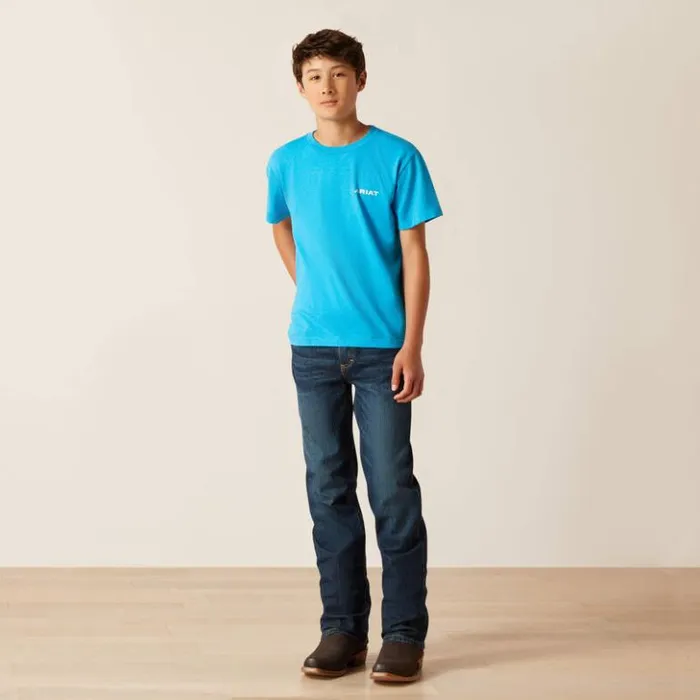 Ariat TShirts and Polos Kids Ariat Western Wire TShirt Turquoise Heather Ariat TShirts and Polos Kids Ariat Western Wire TShirt Turquoise Heather