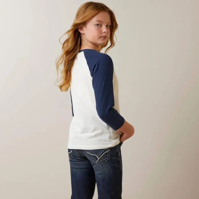 Ariat TShirts and Polos Kids Painted Buffalo Tee Coconut Milknavy Eclipse Ariat TShirts and Polos Kids Painted Buffalo Tee Coconut Milknavy Eclipse
