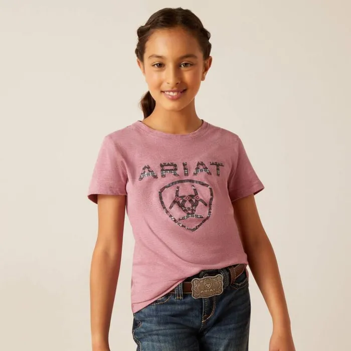 Ariat TShirts and Polos Kids Shield TShirt Rose Mesa Heather