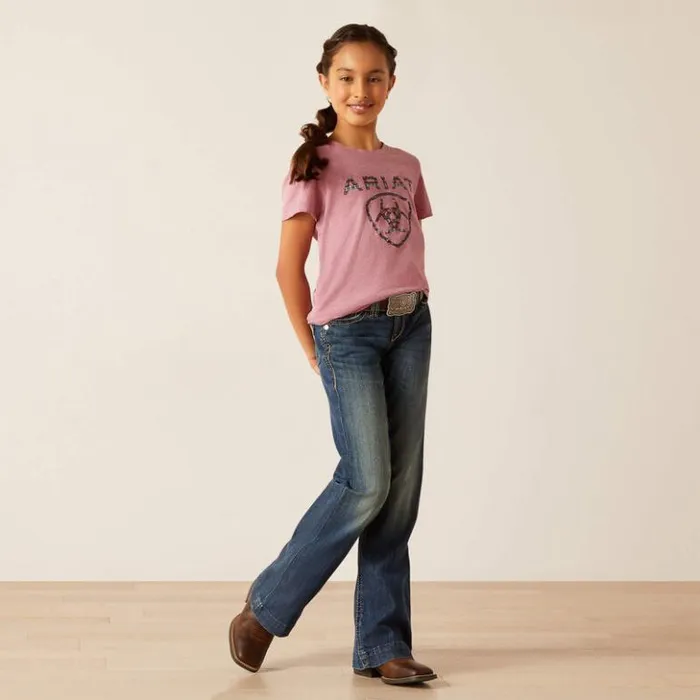 Ariat TShirts and Polos Kids Shield TShirt Rose Mesa Heather Ariat TShirts and Polos Kids Shield TShirt Rose Mesa Heather