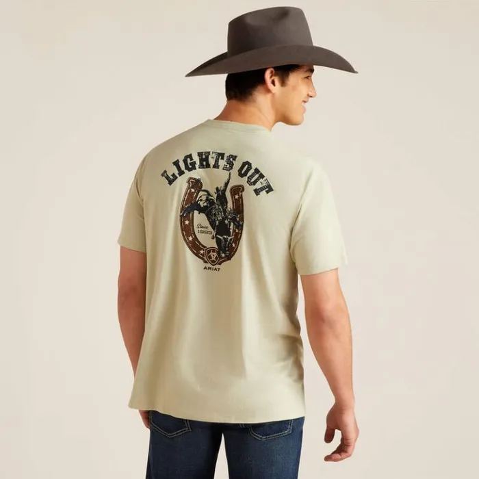 Ariat TShirts and Polos Men Ariat Lights TShirt Desert Sage Heather