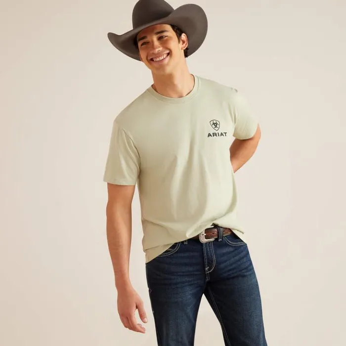 Ariat TShirts and Polos Men Ariat Lights TShirt Desert Sage Heather Ariat TShirts and Polos Men Ariat Lights TShirt Desert Sage Heather