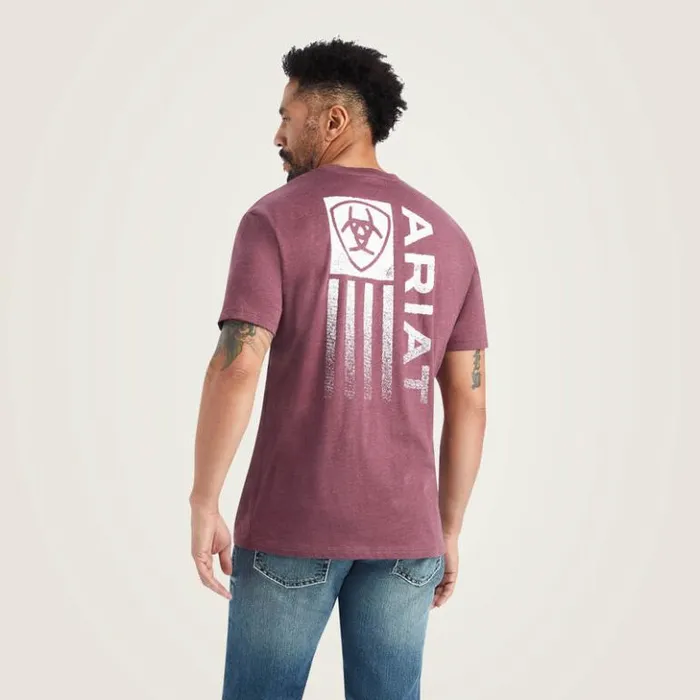 Ariat TShirts and Polos Men Ariat Minimalist TShirt Burgundy Heather