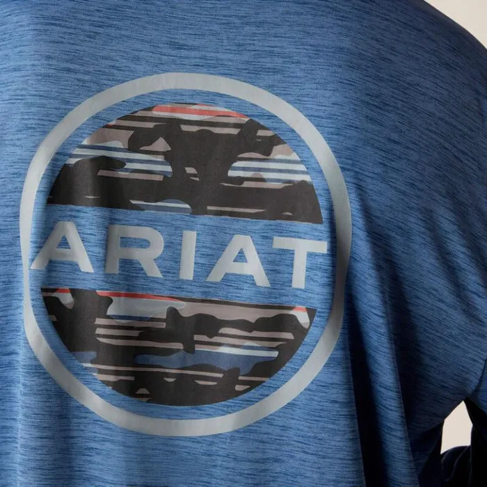 Ariat TShirts and Polos Men Charger Camo Circle TShirt Deep Space Heather Ariat TShirts and Polos Men Charger Camo Circle TShirt Deep Space Heather