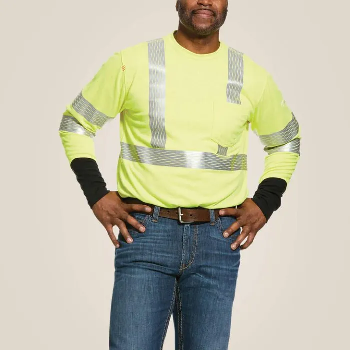 Ariat TShirts and Polos Men FR HiVis TShirt Hivis Yellow Ariat TShirts and Polos Men FR HiVis TShirt Hivis Yellow