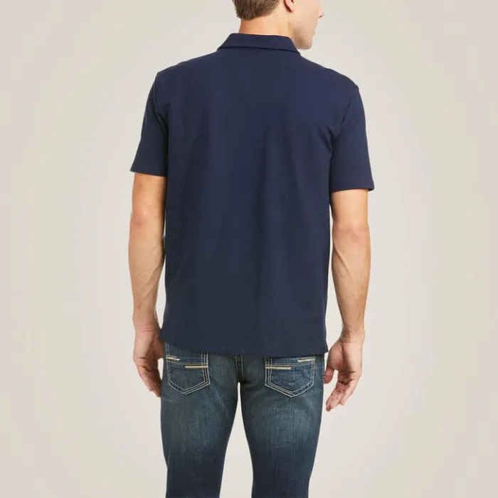 Ariat TShirts and Polos Men Medal Polo Navy Ariat TShirts and Polos Men Medal Polo Navy