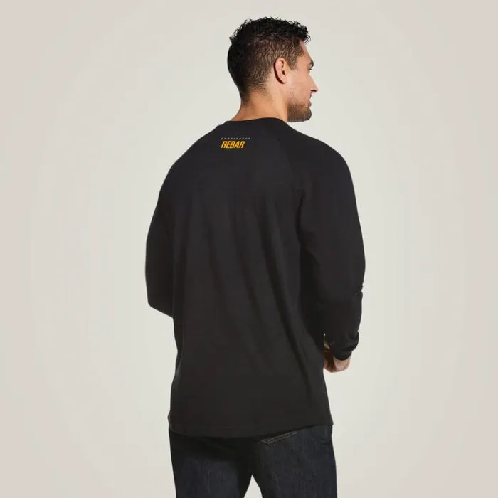 Ariat TShirts and Polos Men Rebar Cotton Strong Block TShirt Black Ariat TShirts and Polos Men Rebar Cotton Strong Block TShirt Black