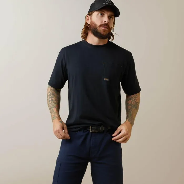 Ariat TShirts and Polos Men Rebar Workman Born For This TShirt Black Ariat TShirts and Polos Men Rebar Workman Born For This TShirt Black