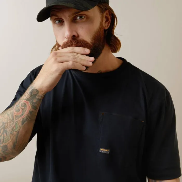 Ariat TShirts and Polos Men Rebar Workman Born For This TShirt Black Ariat TShirts and Polos Men Rebar Workman Born For This TShirt Black