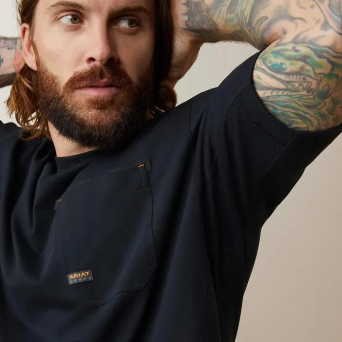 Ariat TShirts and Polos Men Rebar Workman Born For This TShirt Black Ariat TShirts and Polos Men Rebar Workman Born For This TShirt Black