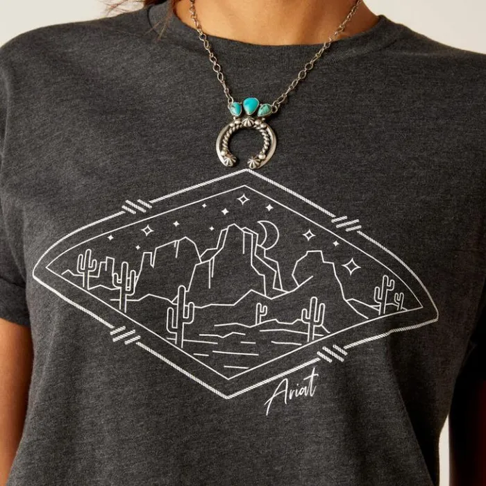 Ariat TShirts and Tops Women Ariat Desert Diamond TShirt Charcoal Heather Ariat TShirts and Tops Women Ariat Desert Diamond TShirt Charcoal Heather
