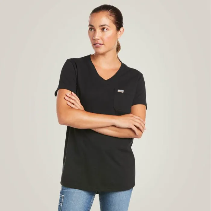 Ariat TShirts and Tops Women Rebar Cotton Strong VNeck Top Black