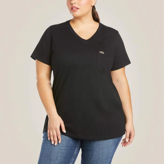 Ariat TShirts and Tops Women Rebar Cotton Strong VNeck Top Black Ariat TShirts and Tops Women Rebar Cotton Strong VNeck Top Black