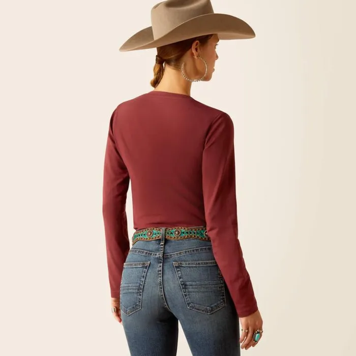 Ariat TShirts and Tops Women Rodeo TShirt Oxblood Red Ariat TShirts and Tops Women Rodeo TShirt Oxblood Red