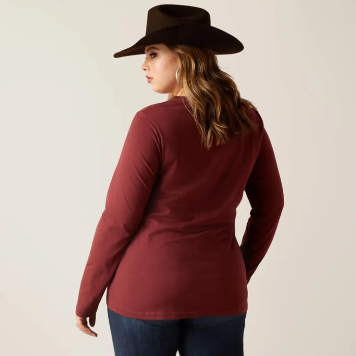 Ariat TShirts and Tops Women Rodeo TShirt Oxblood Red Ariat TShirts and Tops Women Rodeo TShirt Oxblood Red