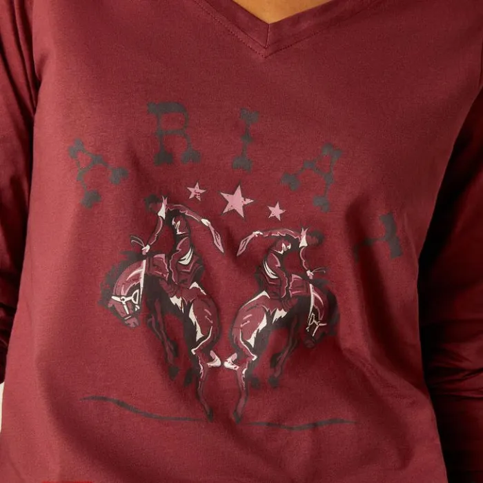 Ariat TShirts and Tops Women Rodeo TShirt Oxblood Red Ariat TShirts and Tops Women Rodeo TShirt Oxblood Red