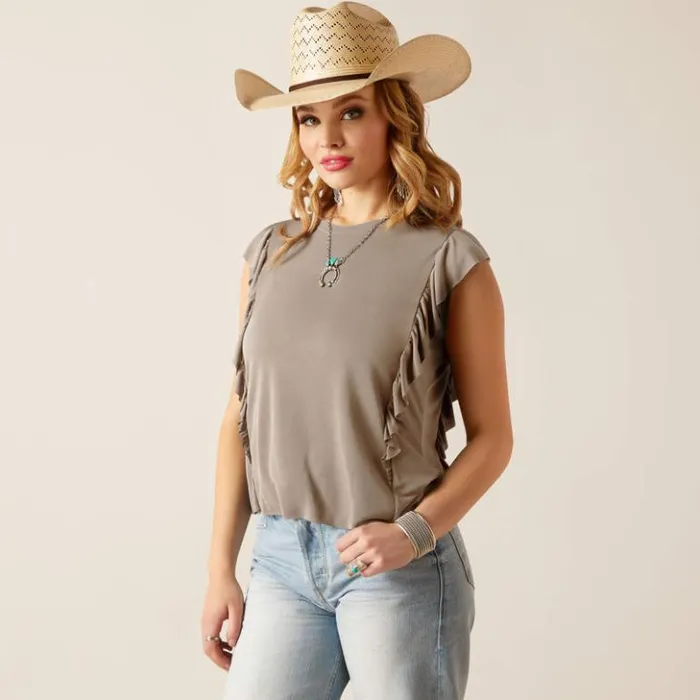 Ariat TShirts and Tops Women Washed Jersey Tank Petrified Oak