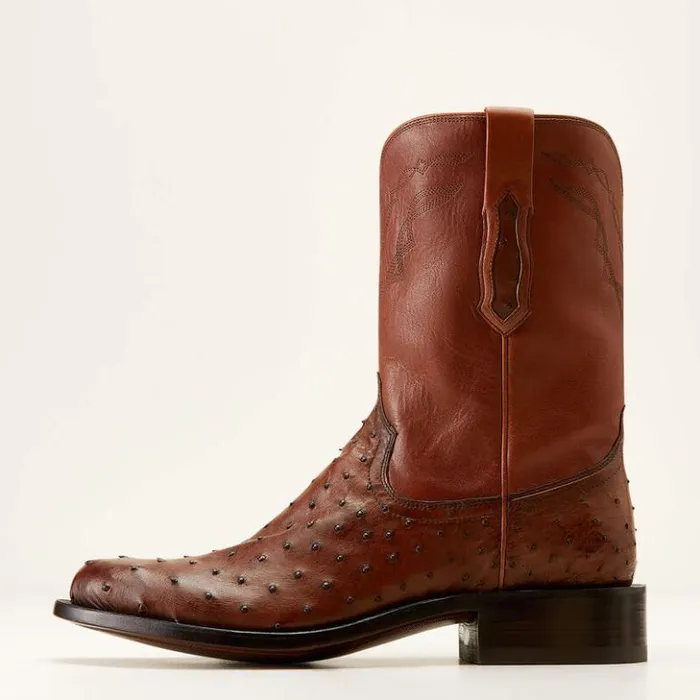 Ariat Western Boots Men Bench Made Clanton Western Boot Bourbon Full Quill Ostrich Ariat Western Boots Men Bench Made Clanton Western Boot Bourbon Full Quill Ostrich