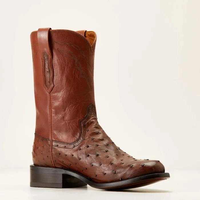 Ariat Western Boots Men Bench Made Clanton Western Boot Bourbon Full Quill Ostrich Ariat Western Boots Men Bench Made Clanton Western Boot Bourbon Full Quill Ostrich