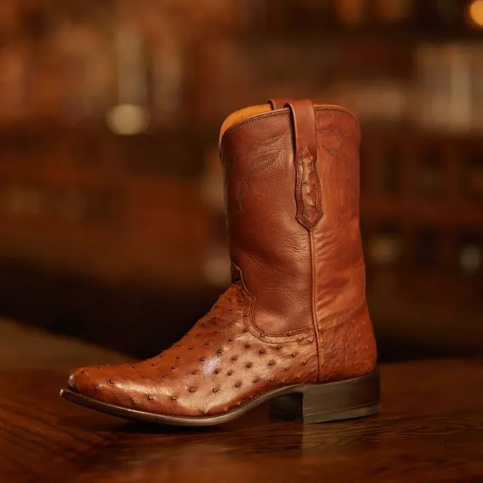 Ariat Western Boots Men Bench Made Clanton Western Boot Bourbon Full Quill Ostrich Ariat Western Boots Men Bench Made Clanton Western Boot Bourbon Full Quill Ostrich