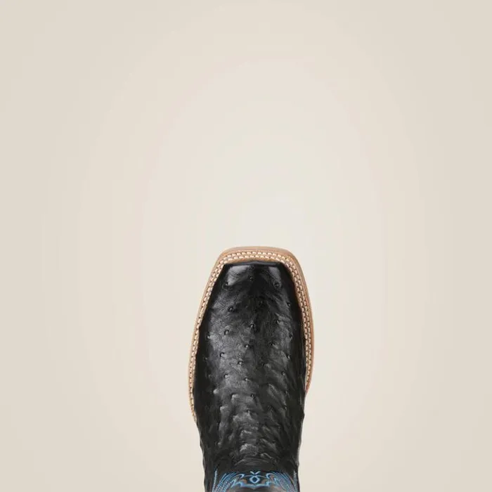 Ariat Western Boots Men Relentless All Around Western Boot Black Full Quill Ostrich