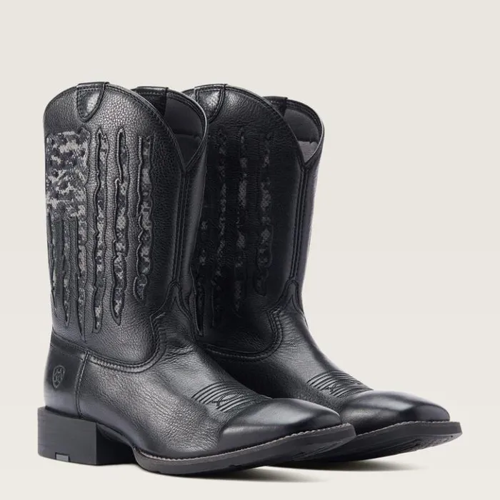 Ariat Western Boots Men Sport My Country VentTEK Western Boot Black Deertan Ariat Western Boots Men Sport My Country VentTEK Western Boot Black Deertan