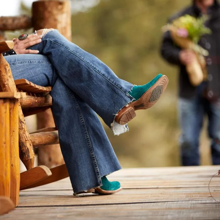 Ariat Western Boots Women Derby Monroe Western Boot Ancient Turquoise Roughout Ariat Western Boots Women Derby Monroe Western Boot Ancient Turquoise Roughout