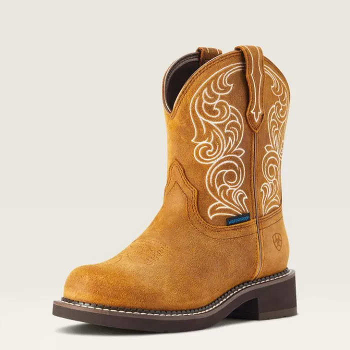 Ariat Western Boots Women Fatbaby Heritage Waterproof Western Boot Ginger Spice