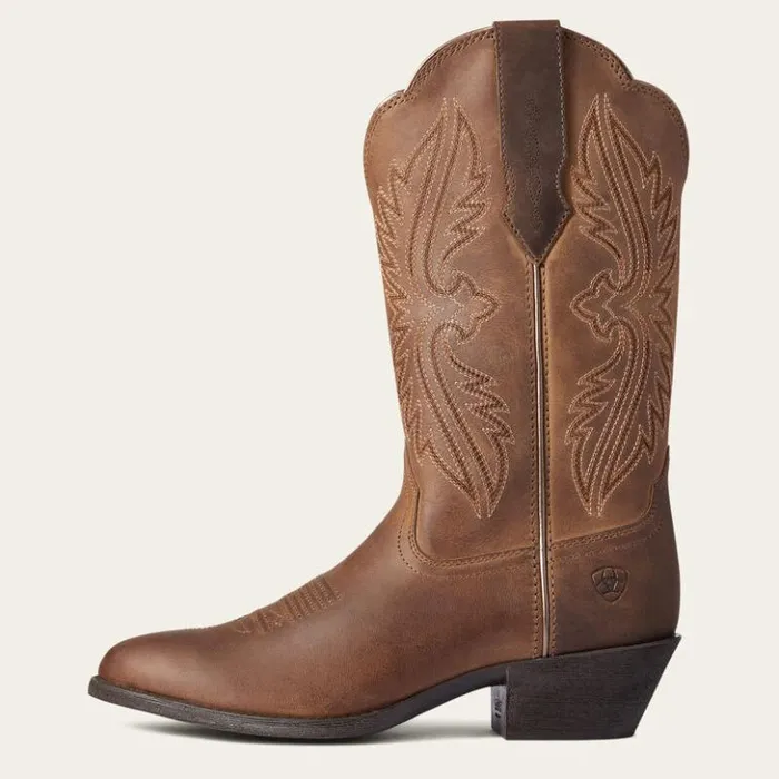 Ariat Western Boots Women Heritage R Toe StretchFit Western Boot Distressed Brown Ariat Western Boots Women Heritage R Toe StretchFit Western Boot Distressed Brown