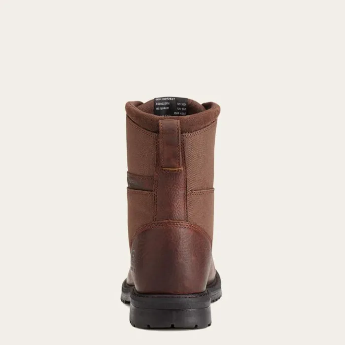 Ariat Work Boots Men RigTek 8034 Wide Square Toe Composite Toe Work Boot Oiled Brown