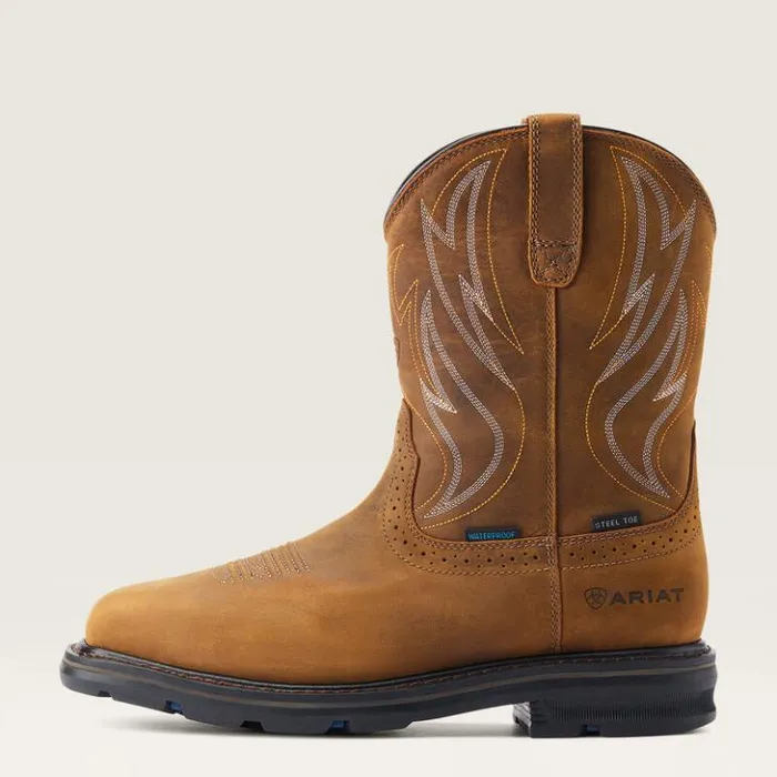 Ariat Work Boots Men Sierra Shock Shield Waterproof Steel Toe Work Boot Distressed Brown Ariat Work Boots Men Sierra Shock Shield Waterproof Steel Toe Work Boot Distressed Brown