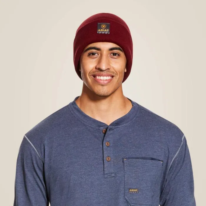 Ariat Workwear Men Rebar Watch Cap Red